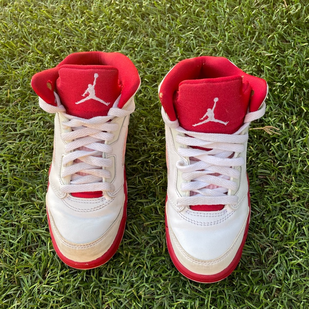 Air Jordan 5 Retro PS White Pink Red Foam Sz(12c)